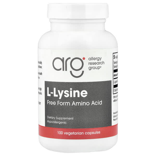 Allergy Research Group, L-Lysine, 100 Vegetarian Capsules (0.5 g per Capsule)