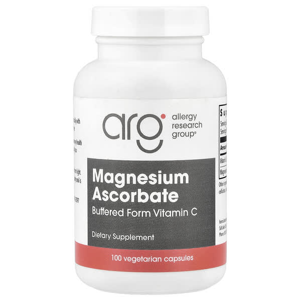 Allergy Research Group, Magnesium Ascorbate, 100 Vegetarian Capsules
