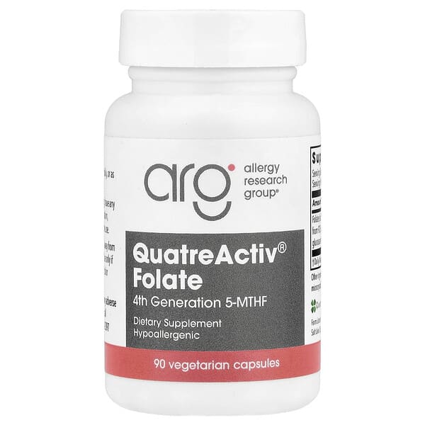 Allergy Research Group, QuatreActiv® Folate, 90 Vegetarian Capsules (833 mcg per Capsule)