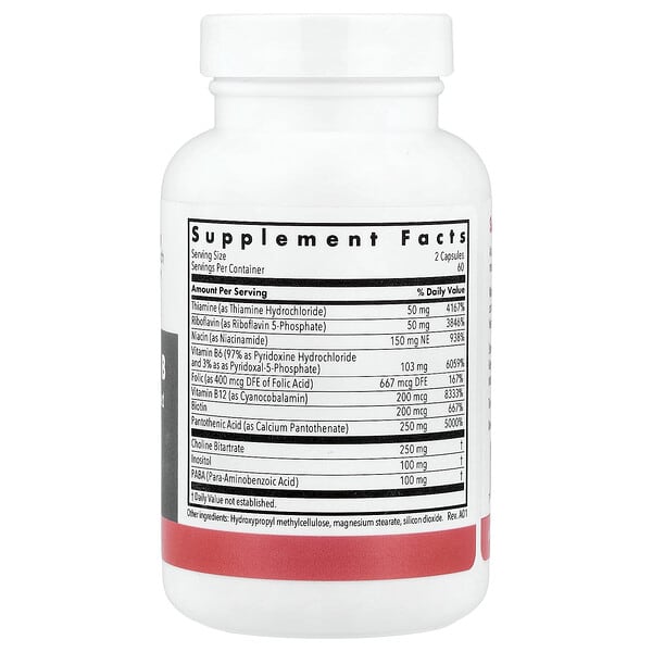 Alternative view of Allergy Research Group, Super Vitamin B, 120 Vegetarian Capsules