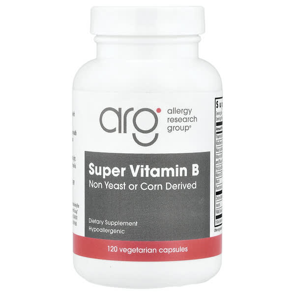 Allergy Research Group, Super Vitamin B, 120 Vegetarian Capsules