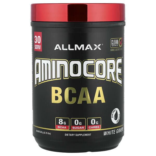 ALLMAX, AMINOCORE™ BCAA, White Grape, 0.76 lbs (345 g)