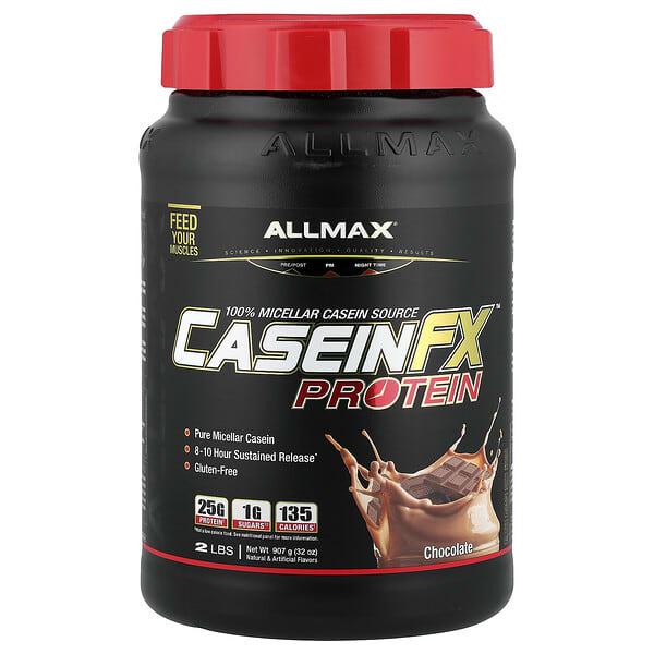 ALLMAX, Casein-FX™, 100% Casein Micellar Source Protein, Chocolate, 2 lbs (907 g)