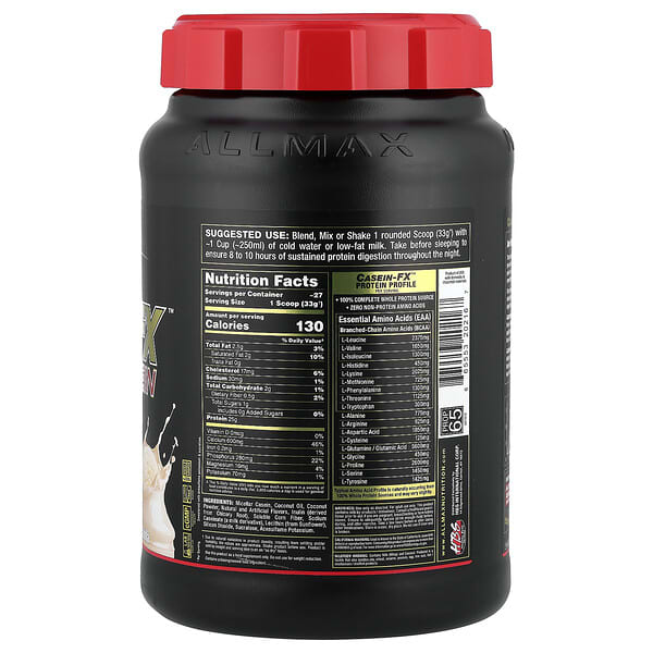 Alternative view of ALLMAX, Casein-FX™ Protein, 100% Casein Micellar Source, Vanilla, 2 lbs (907 g)