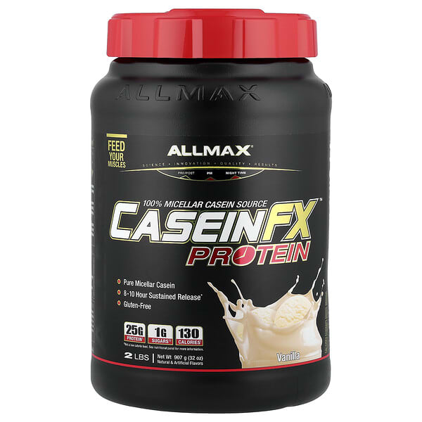 ALLMAX, Casein-FX™ Protein, 100% Casein Micellar Source, Vanilla, 2 lbs (907 g)