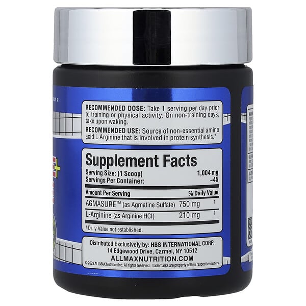 Alternative view of ALLMAX, Essentials, Agmatine + Arginine, 1.59 oz (45 g)