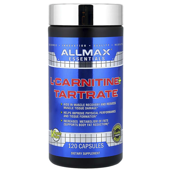 ALLMAX, Essentials, L-Carnitine + Tartrate, 120 Capsules