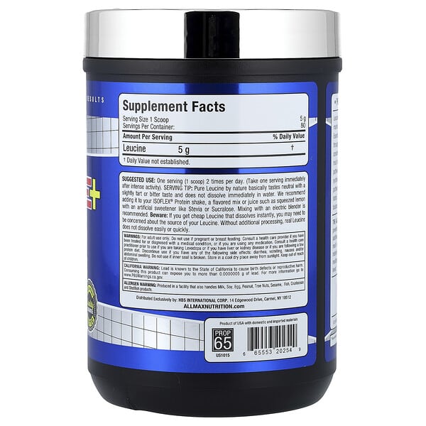Alternative view of ALLMAX, Essentials, Leucine+, 14.11 oz (400 g)