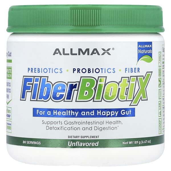 ALLMAX, FiberBiotiX, Unflavored, 6.67 oz (189 g)