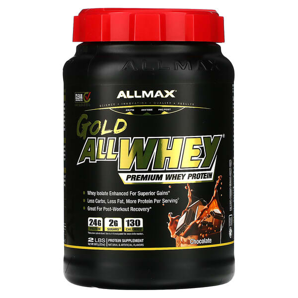 ALLMAX, GOLD ALLWHEY®, Premium Whey Protein, Chocolate, 2 lbs (907 g)