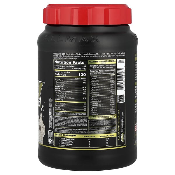 Alternative view of ALLMAX, GOLD ALLWHEY®, Premium Whey Protein, Cookies & Cream, 32 oz (907 g)