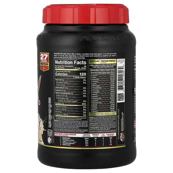 Alternative view of ALLMAX, ISOFLEX®, Pure Whey Protein Isolate, Birthday Cake with Sprinkles, 2 lbs (907 g)