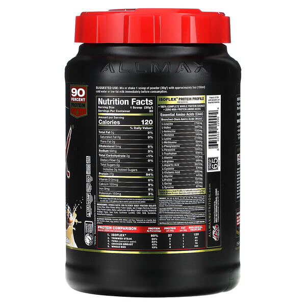 Alternative view of ALLMAX, ISOFLEX®, Pure Whey Protein Isolate, Blueberry Muffin, 2 lbs (907 g)