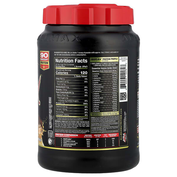 Alternative view of ALLMAX, ISOFLEX®, Pure Whey Protein Isolate, Chocolate Peanut Butter, 2 lbs (907 g)