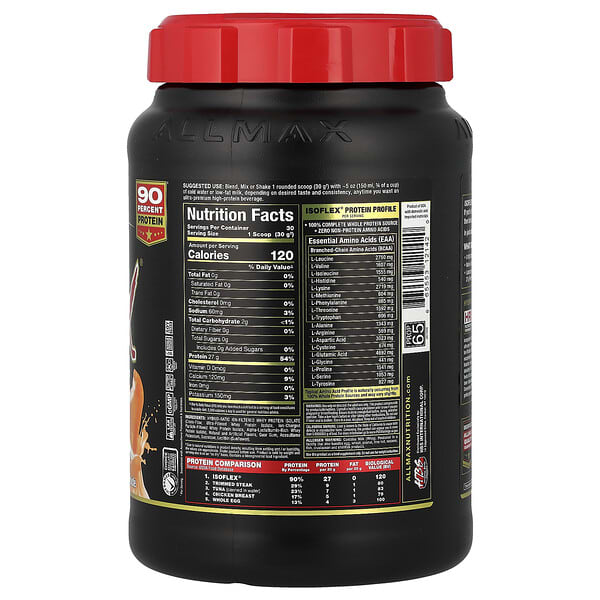 Alternative view of ALLMAX, ISOFLEX®, Pure Whey Protein Isolate, Orange Dreamsicle, 2 lbs (907 g)