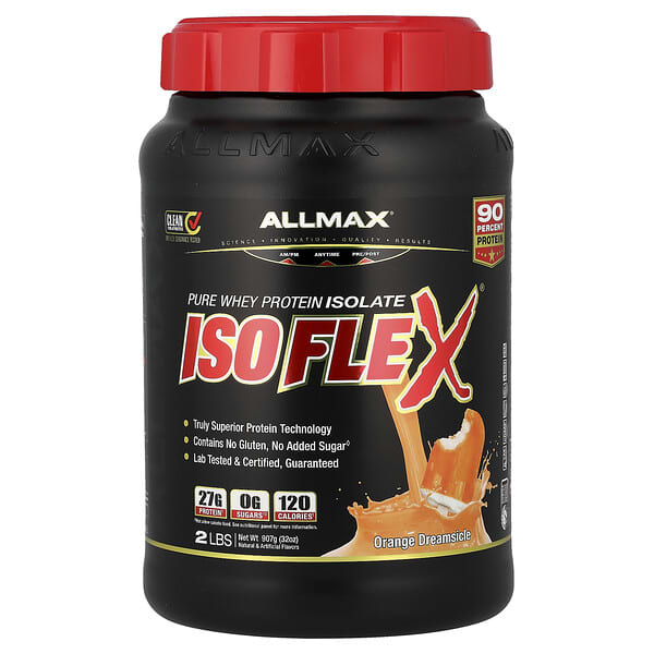 ALLMAX, ISOFLEX®, Pure Whey Protein Isolate, Orange Dreamsicle, 2 lbs (907 g)