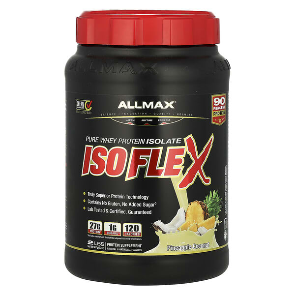 ALLMAX, ISOFLEX®, Pure Whey Protein Isolate, Pineapple Coconut, 2 lbs (907 g)
