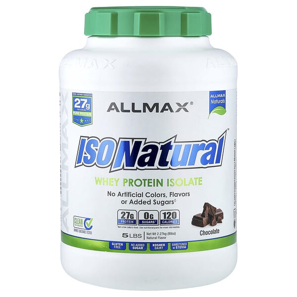 ALLMAX, ISONatural™, Whey Protein Isolate, Chocolate, 5 lbs (2.27 kg)