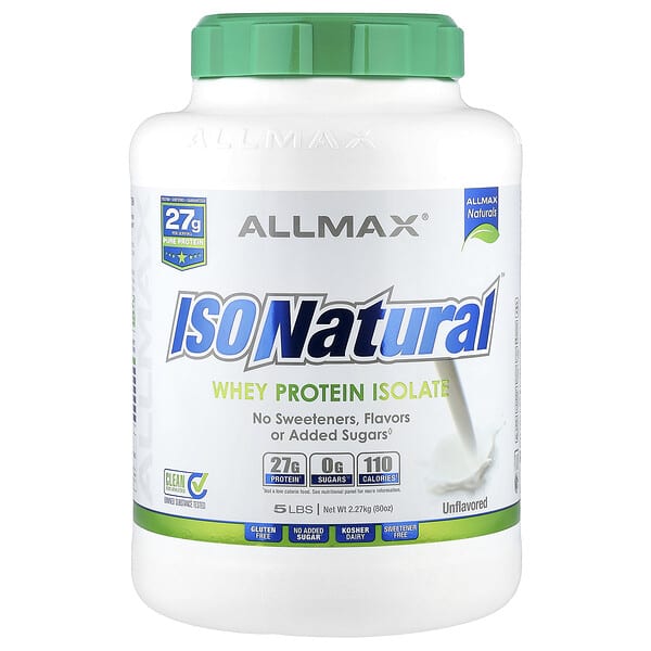 ALLMAX, ISONatural™, Whey Protein Isolate, Unflavored, 5 lbs (2.27 kg)