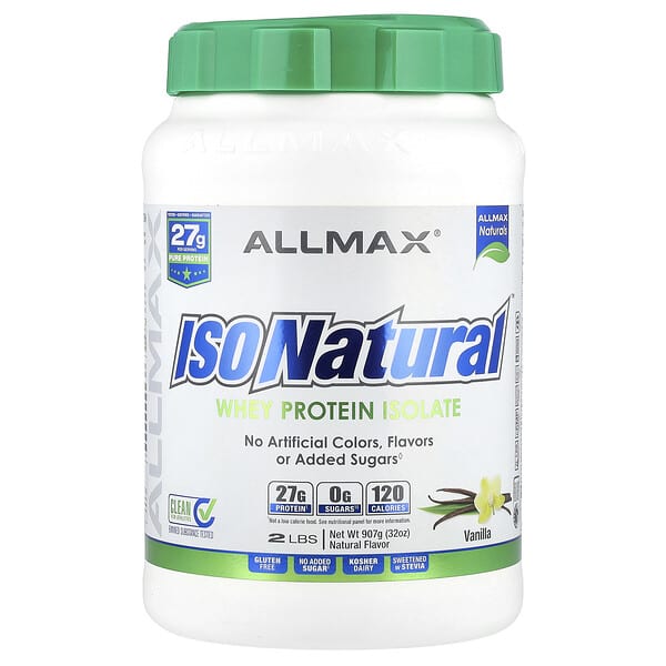 ALLMAX, ISONatural™, Whey Protein Isolate, Vanilla, 2 lbs (907 g)