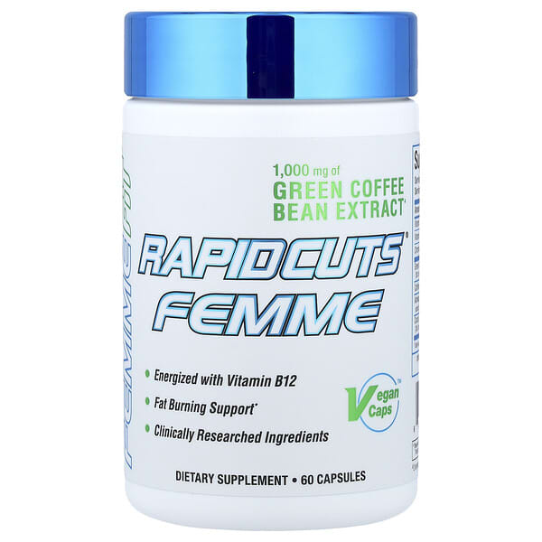 ALLMAX, RAPIDCUTS® Femme, Green Coffee Bean Extract, 60 Capsules 2 ALLMAX, RAPIDCUTS® Femme, Green Coffee Bean Extract, 60 Capsules