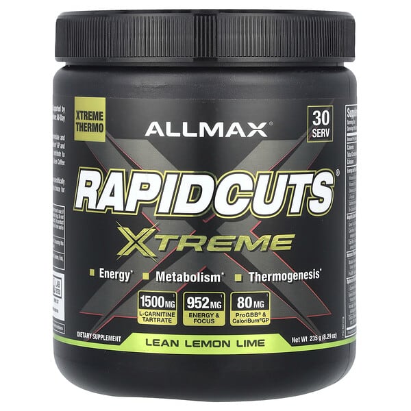 ALLMAX, Rapidcuts® Xtreme, Lean Lemon Lime, 8.29 oz (235 g) 5 ALLMAX, Rapidcuts® Xtreme, Lean Lemon Lime, 8.29 oz (235 g)