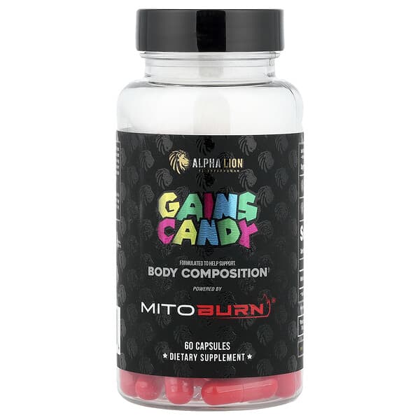 ALPHA LION, Gains Candy, MitoBurn®, 60 Capsules