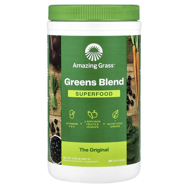 Amazing Grass, Greens Blend Superfood, 1.06 lb (480 g) 3 Amazing Grass, Greens Blend Superfood, 1.06 lb (480 g)