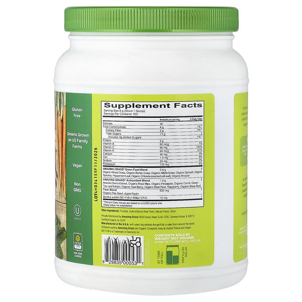 Alternative view of Amazing Grass, Greens Blend, Superfood, 1.76 lb (800 g)