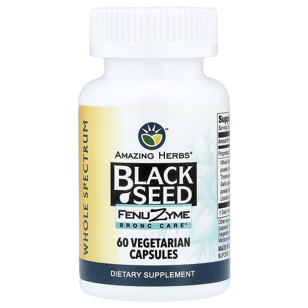 Amazing Herbs, Black Seed, 60 Vegetarian Capsules