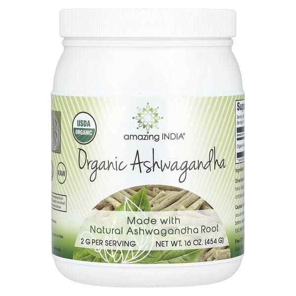 Amazing India, Organic Ashwagandha, 16 oz (454 g) 4 Amazing India, Organic Ashwagandha, 16 oz (454 g)