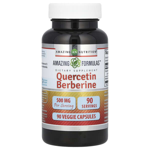 Amazing Nutrition, Amazing Formulas, Quercetin Berberine, 90 Veggie Capsules