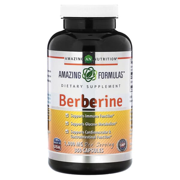 Amazing Nutrition, Berberine, 360 Capsules (500 mg per Capsule)