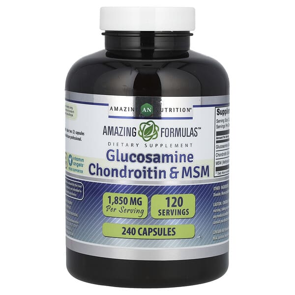Amazing Nutrition, Glucosamine Chondroitin & MSM, 240 Capsules
