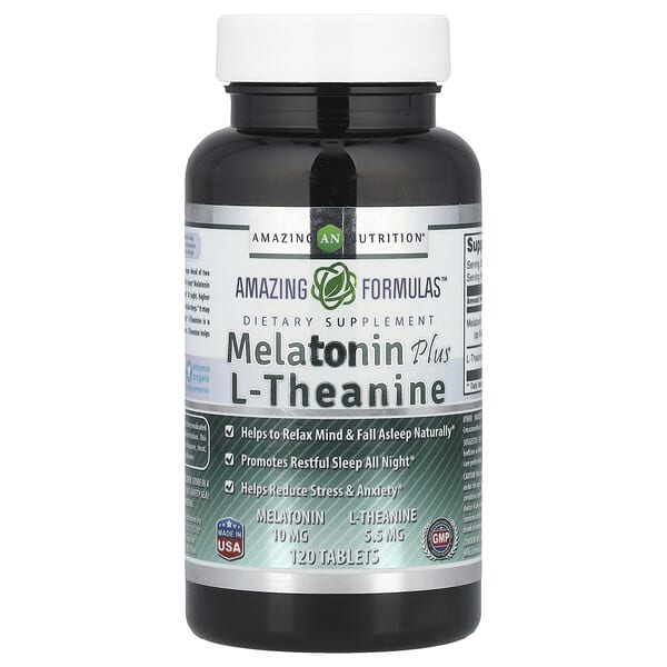 Amazing Nutrition, Melatonin Plus L-Theanine, 120 Tablets
