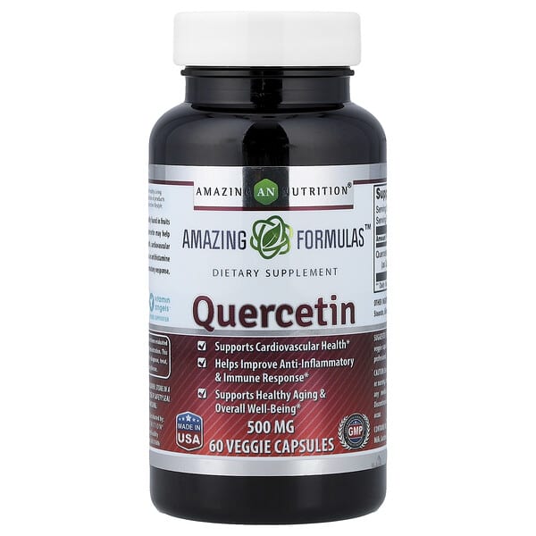 Amazing Nutrition, Quercetin, 500 mg, 60 Veggie Capsules