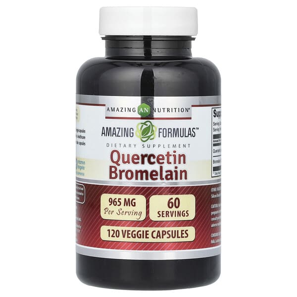 Amazing Nutrition, Quercetin Bromelain, 120 Veggie Capsules