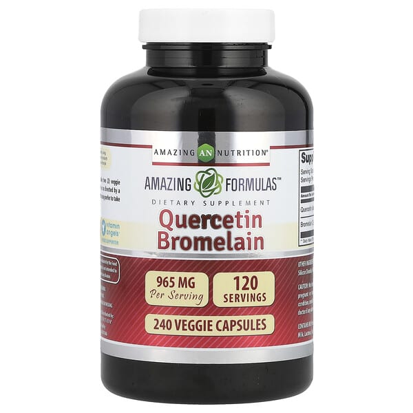 Amazing Nutrition, Quercetin Bromelain, 240 Veggie Capsules