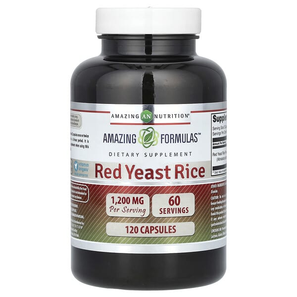 Amazing Nutrition, Red Yeast Rice, 120 Capsules (600 mg per Capsule)