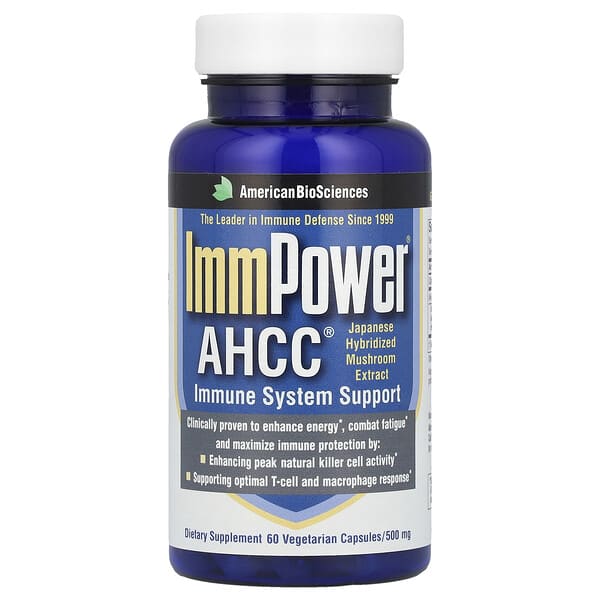 American Biosciences, ImmPower® AHCC®, 500 mg, 60 Vegetarian Capsules