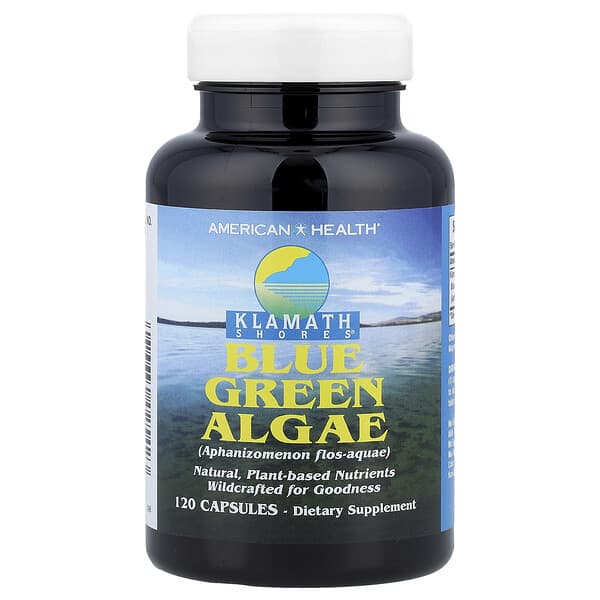 American Health, Klamath Shores®, Blue Green Algae, 120 Capsules (500 mg per Capsule)