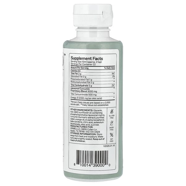 Alternative view of Amy Myers MD, Liposomal Curcumin, Citrus, 7.6 fl oz (225 ml)