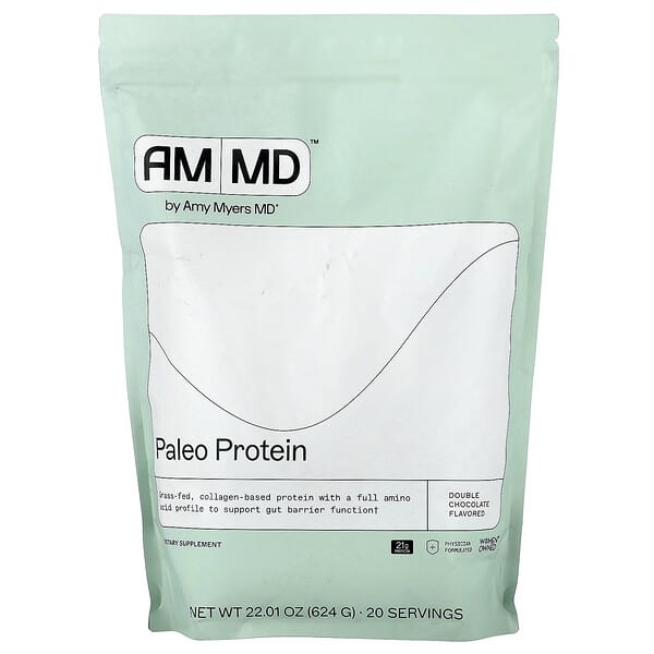 Amy Myers MD, Paleo Protein, Double Chocolate, 22.01 oz (624 g)