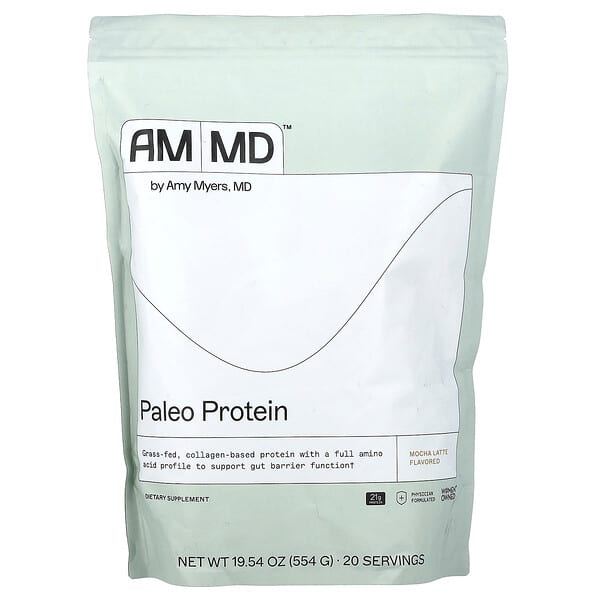 Amy Myers MD, Paleo Protein, Mocha Latte, 19.54 oz (554 g)