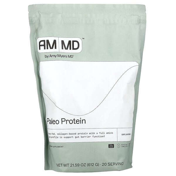 Amy Myers MD, Paleo Protein, Unflavored, 21.59 oz (612 g)
