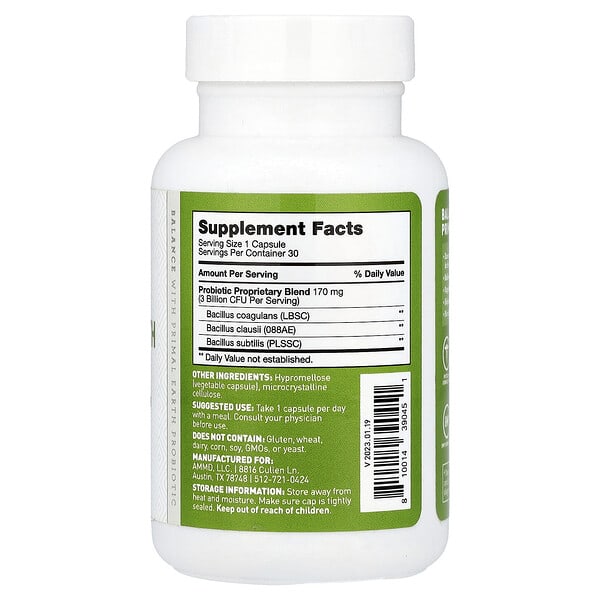 Alternative view of Amy Myers MD, Primal Earth Probiotic, 30 Capsules