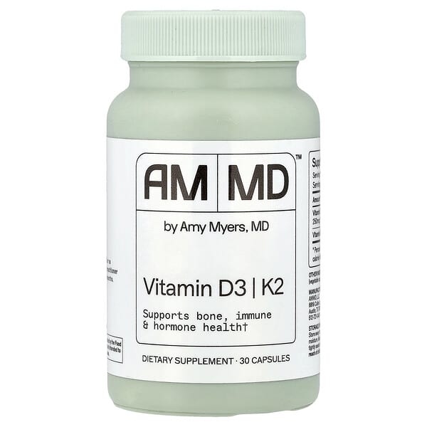 Amy Myers MD, Vitamin D3 K2, 30 Capsules