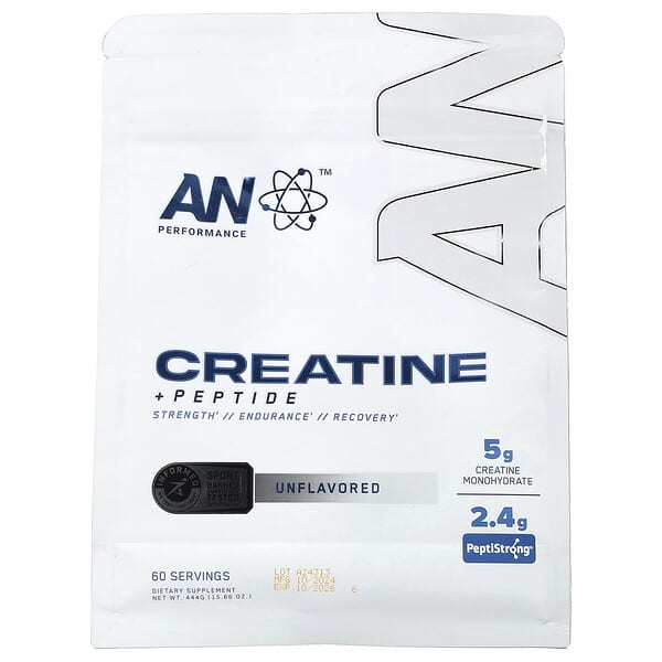 AN Supps, Creatine + Peptide, Unflavored , 15.66 oz (444 g) 5 AN Supps, Creatine + Peptide, Unflavored , 15.66 oz (444 g)