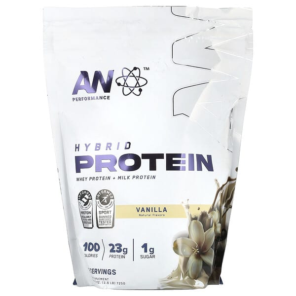AN Supps, Performance, Hybrid Protein, Vanilla, 1.6 lb (725 g)