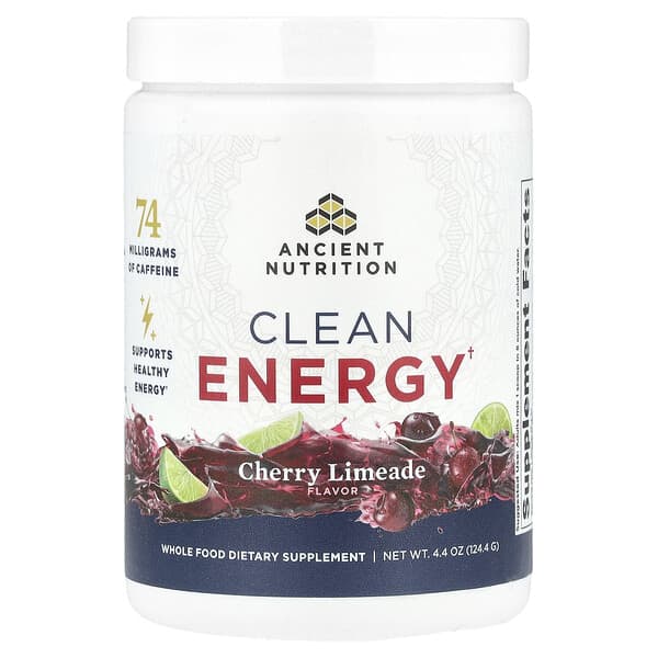 Ancient Nutrition, Clean Energy, Cherry Limeade , 4.4 oz (124.4 g)